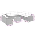 Miniatyrbillede 2 af 3: vidaXL sofasæt til haven 10 dele med hynder polyrattan sort