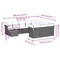 Miniatyrbillede 2 af 3: vidaXL sofasæt til haven 11 dele med hynder polyrattan sort