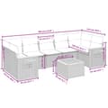 Miniatyrbillede 2 af 3: vidaXL sofasæt til haven 8 dele med hynder polyrattan sort