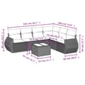 Miniatyrbillede 4 af 4: vidaXL sofasæt til haven 7 dele med hynder polyrattan beige