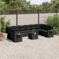 Miniatyrbillede 3 af 3: vidaXL sofasæt til haven 11 dele med hynder polyrattan sort