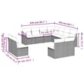 Miniatyrbillede 2 af 3: vidaXL sofasæt til haven 11 dele med hynder polyrattan beige