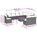 Miniatyrbillede 2 af 3: vidaXL sofasæt til haven 11 dele med hynder polyrattan beige