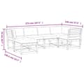 Miniatyrbillede 9 af 11: vidaXL sofasæt til haven 6 dele med hynder massivt fyrretræ hvid