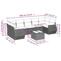 Miniatyrbillede 4 af 4: vidaXL sofasæt til haven 8 dele med hynder polyrattan sort