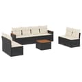 Miniatyrbillede 1 af 3: vidaXL sofasæt til haven 9 dele med hynder polyrattan sort