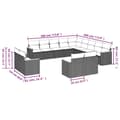 Miniatyrbillede 2 af 3: vidaXL sofasæt til haven 13 dele med hynder polyrattan sort