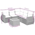 Miniatyrbillede 4 af 4: vidaXL sofasæt til haven 6 dele med hynder polyrattan beige