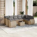 Miniatyrbillede 2 af 4: vidaXL sofasæt til haven 10 dele med hynder polyrattan beige