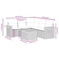 Miniatyrbillede 2 af 3: vidaXL sofasæt til haven 6 dele med hynder polyrattan beige