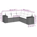 Miniatyrbillede 4 af 4: vidaXL sofasæt til haven 5 dele med hynder polyrattan sort
