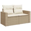 Miniatyrbillede 5 af 11: vidaXL sofasæt til haven 10 dele med hynder polyrattan beige