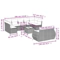 Miniatyrbillede 4 af 4: vidaXL sofasæt til haven 10 dele med hynder polyrattan beige