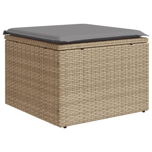 vidaXL sofasæt til haven 6 dele med hynder polyrattan beige