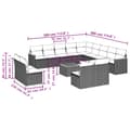 Miniatyrbillede 2 af 3: vidaXL sofasæt til haven 14 dele med hynder polyrattan beige