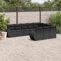 Miniatyrbillede 2 af 4: vidaXL sofasæt til haven 10 dele med hynder polyrattan sort