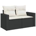 Miniatyrbillede 4 af 11: vidaXL sofasæt til haven 9 dele med hynder polyrattan sort