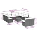 Miniatyrbillede 2 af 3: vidaXL sofasæt til haven 12 dele med hynder polyrattan sort