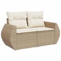 Miniatyrbillede 4 af 11: vidaXL sofasæt til haven 6 dele med hynder polyrattan beige