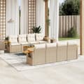 Miniatyrbillede 1 af 11: vidaXL sofasæt til haven 9 dele med hynder polyrattan beige