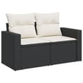 Miniatyrbillede 5 af 11: vidaXL sofasæt til haven 10 dele med hynder polyrattan sort