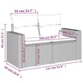 Miniatyrbillede 8 af 11: vidaXL sofasæt til haven 10 dele med hynder polyrattan sort