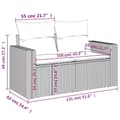 Miniatyrbillede 8 af 11: vidaXL sofasæt til haven 11 dele med hynder polyrattan beige