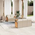Miniatyrbillede 2 af 11: vidaXL sofasæt til haven 6 dele med hynder polyrattan beige