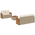Miniatyrbillede 1 af 11: vidaXL sofasæt til haven 6 dele med hynder polyrattan beige