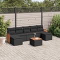 Miniatyrbillede 3 af 3: vidaXL sofasæt til haven 8 dele med hynder polyrattan sort