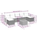 Miniatyrbillede 2 af 3: vidaXL sofasæt til haven 8 dele med hynder polyrattan sort
