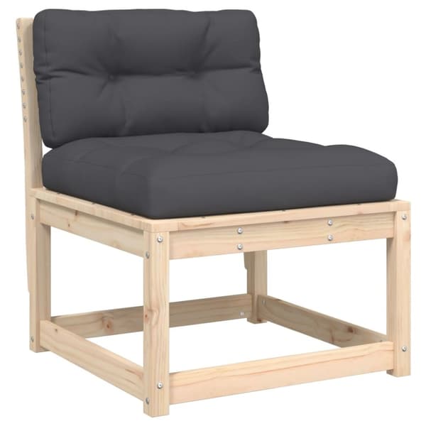 vidaXL sofasæt til haven 6 dele med hynder massivt fyrretræ