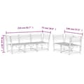 Miniatyrbilde 8 av 9: vidaXL Hagesofasett 5 deler heltre furu