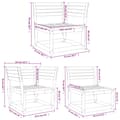 Miniatyrbilde 9 av 9: vidaXL Hagesofasett 5 deler heltre furu