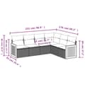 Miniatyrbillede 5 af 9: vidaXL sofasæt til haven 6 dele med hynder polyrattan beige