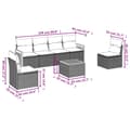Miniatyrbillede 6 af 11: vidaXL sofasæt til haven 7 dele med hynder polyrattan sort