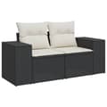 Miniatyrbillede 4 af 11: vidaXL sofasæt til haven 7 dele med hynder polyrattan sort