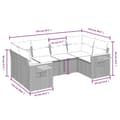 Miniatyrbillede 2 af 3: vidaXL sofasæt til haven 6 dele med hynder polyrattan beige