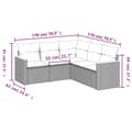 Miniatyrbillede 2 af 3: vidaXL sofasæt til haven 5 dele med hynder polyrattan beige