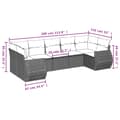 Miniatyrbillede 4 af 4: vidaXL sofasæt til haven 7 dele med hynder polyrattan sort