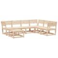 Miniatyrbilde 2 av 9: vidaXL Hagesofagruppe 7 deler heltre furu