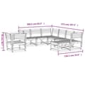Miniatyrbilde 9 av 10: vidaXL Hagesofagruppe 8 deler impregnert furu