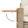 Miniatyrbillede 7 af 11: vidaXL sofasæt til haven 10 dele med hynder polyrattan beige