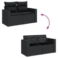 Miniatyrbillede 3 af 11: vidaXL sofasæt til haven 10 dele med hynder polyrattan sort