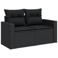 Miniatyrbillede 7 af 11: vidaXL sofasæt til haven 10 dele med hynder polyrattan sort