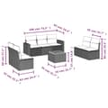 Miniatyrbillede 9 af 11: vidaXL sofasæt til haven 8 dele med hynder polyrattan sort