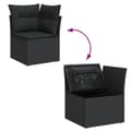 Miniatyrbillede 4 af 11: vidaXL sofasæt til haven 11 dele med hynder polyrattan sort