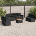 Miniatyrbillede 11 af 11: vidaXL sofasæt til haven 9 dele med hynder polyrattan sort