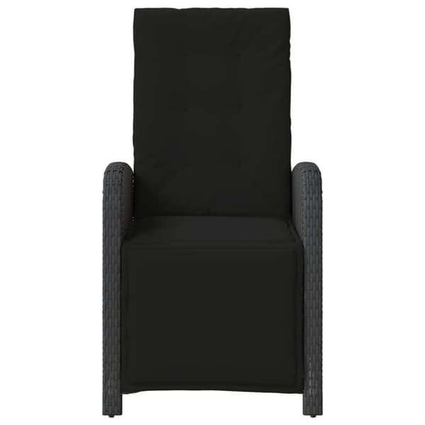 vidaXL Caféset med dynor 3 delar svart konstrotting