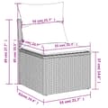 Miniatyrbillede 11 af 11: vidaXL havesofasæt 7 dele med hynder polyrattan beige